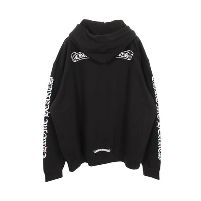 ジップアップパーカー アームロゴ コットン ブラック 裏起毛 クロムハーツ トップス Chrome Hearts