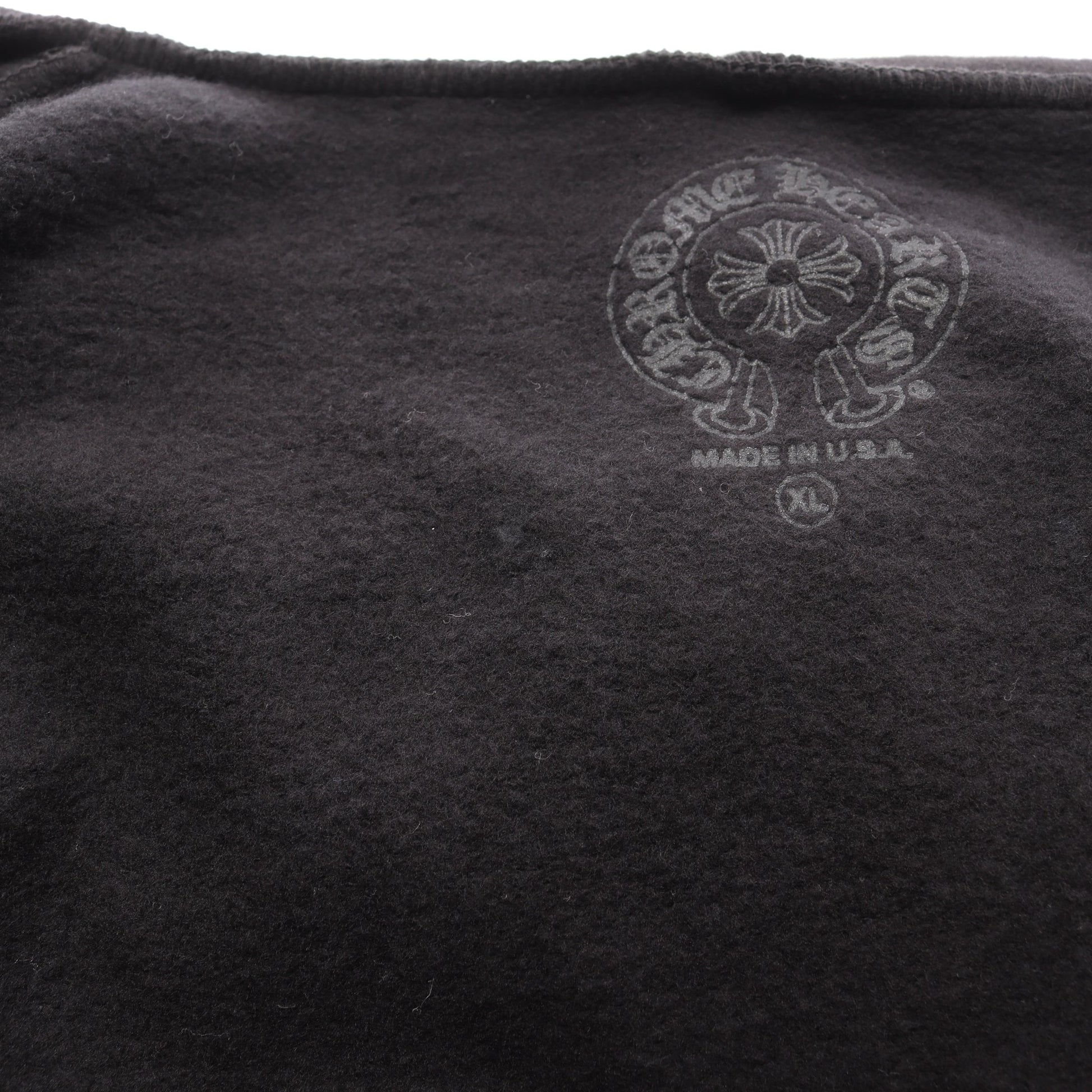 ジップアップパーカー アームロゴ コットン ブラック 裏起毛 クロムハーツ トップス Chrome Hearts