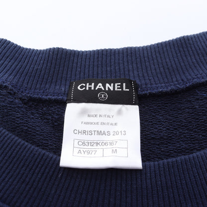 CHRISTMAS2013 スウェットシャツ クルーネック ロゴ コットン ネイビー シャネル トップス CHANEL