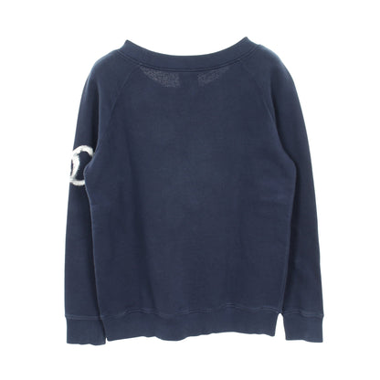 CHRISTMAS2013 スウェットシャツ クルーネック ロゴ コットン ネイビー シャネル トップス CHANEL