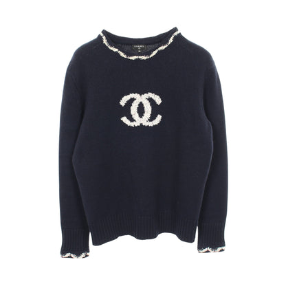 ココマーク ニット カシミヤ ネイビー シャネル トップス CHANEL