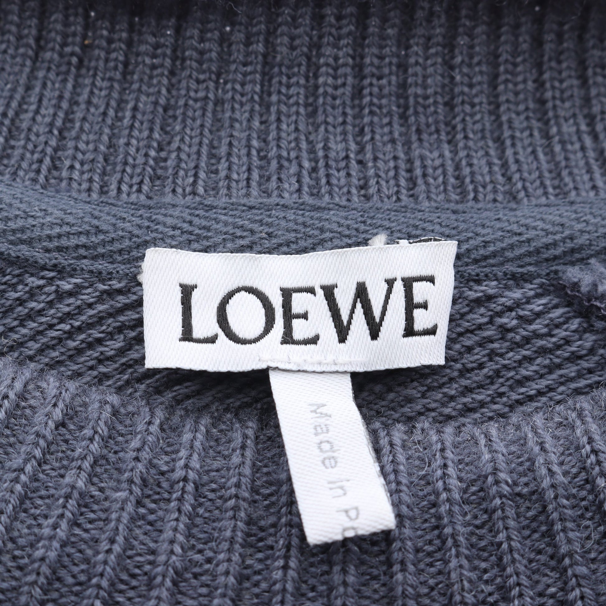 アナグラム クロップド スウェットシャツ コットン ブルーグレー ロエベ トップス LOEWE