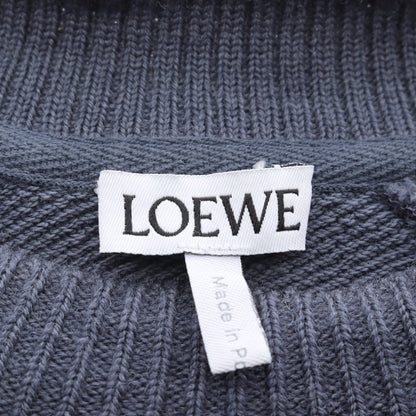 アナグラム クロップド スウェットシャツ コットン ブルーグレー ロエベ トップス LOEWE