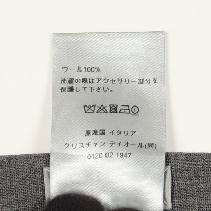 virgin wool pleated half kilt プリーツ ラップスカート ウール グレー ディオール ボトムス DIOR