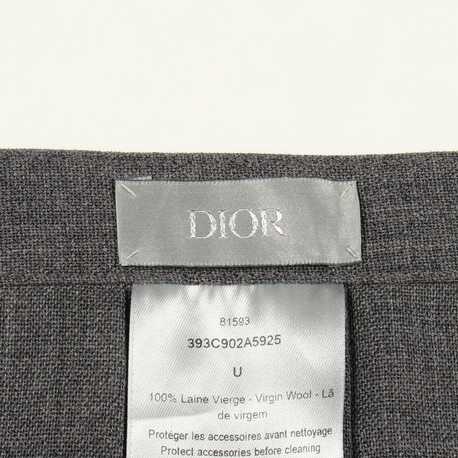 virgin wool pleated half kilt プリーツ ラップスカート ウール グレー ディオール ボトムス DIOR