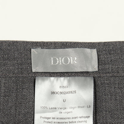 virgin wool pleated half kilt プリーツ ラップスカート ウール グレー ディオール ボトムス DIOR