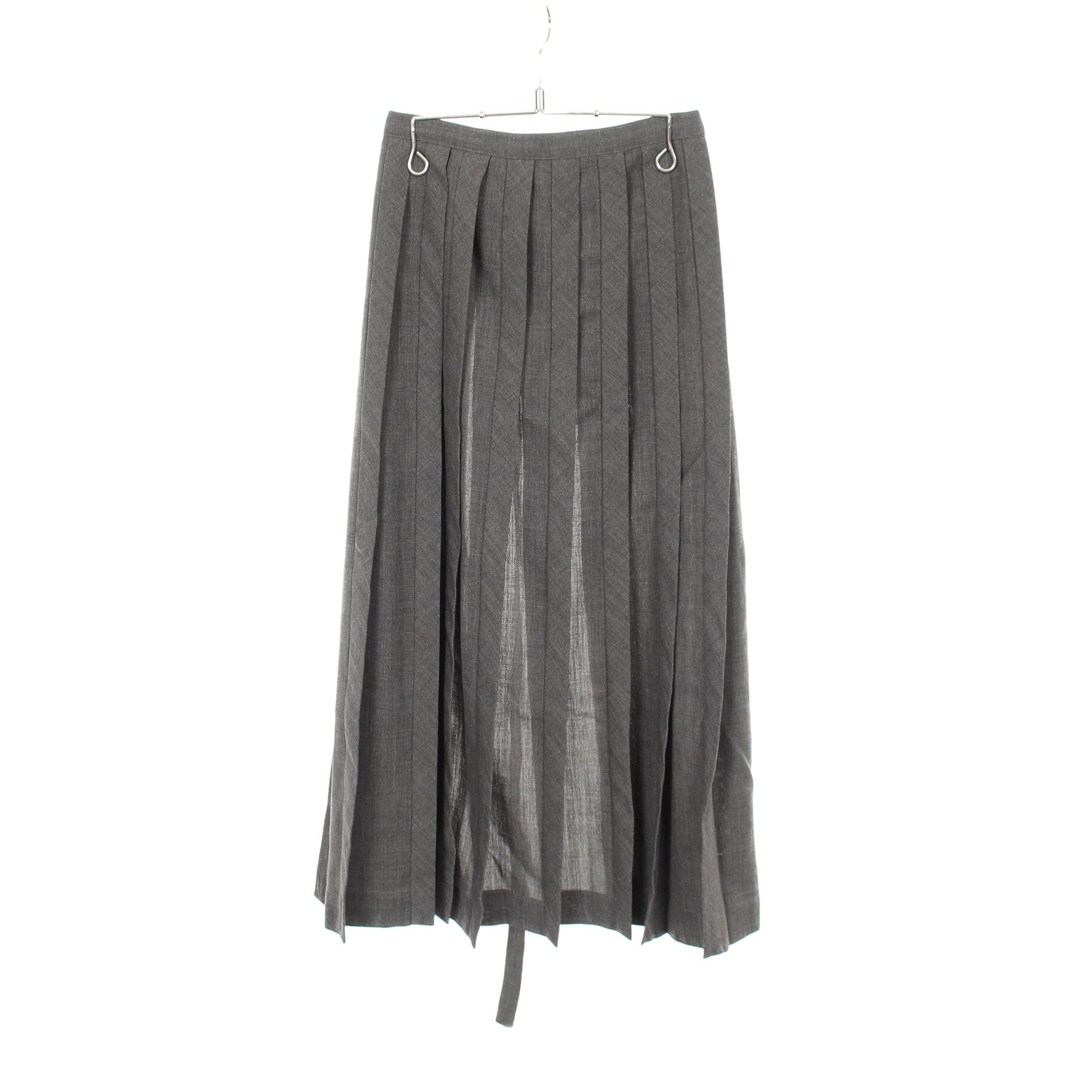virgin wool pleated half kilt プリーツ ラップスカート ウール グレー ディオール ボトムス DIOR