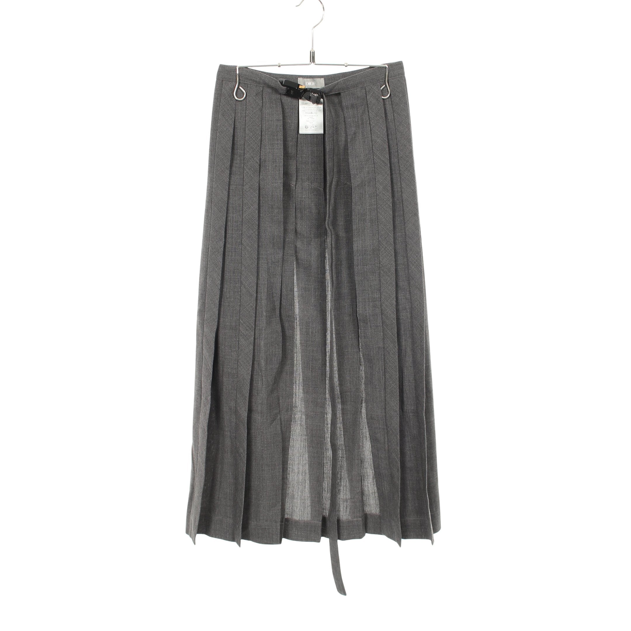 virgin wool pleated half kilt プリーツ ラップスカート ウール