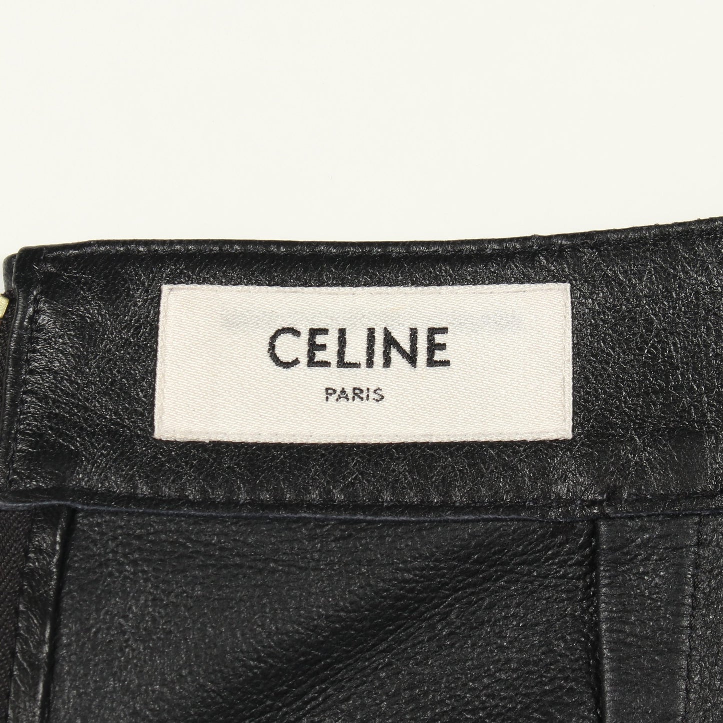 トリオンフ スカート ラムスキン ブラック セリーヌ ボトムス CELINE