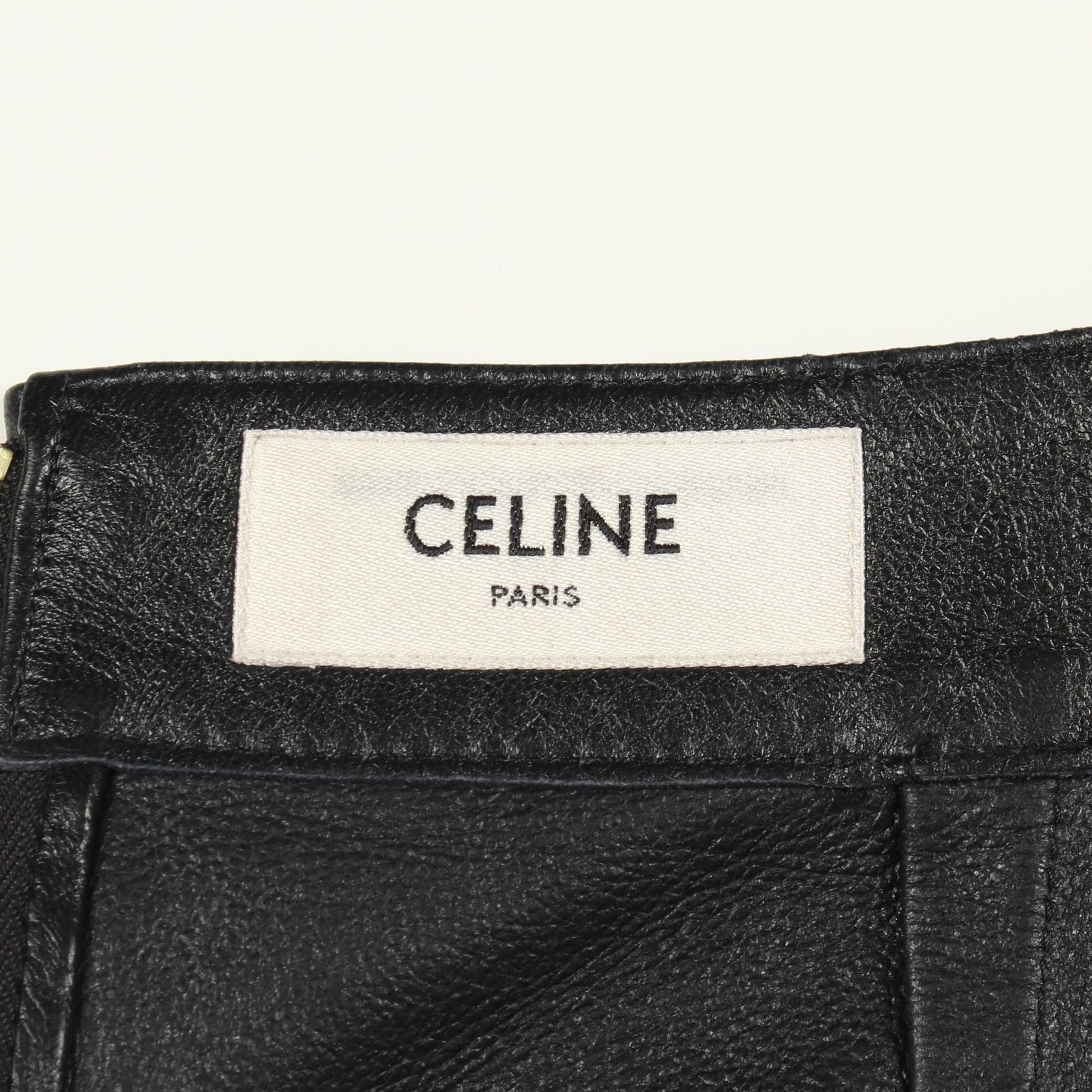 トリオンフ スカート ラムスキン ブラック セリーヌ ボトムス CELINE