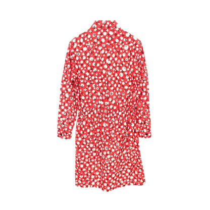 LOUIS VUITTON × yayoi kusama インフィニティドット モノグラム シャツワンピース 長袖 コットン レッド ホワイト ブラック ルイヴィトン ワンピース LOUIS VUITTON