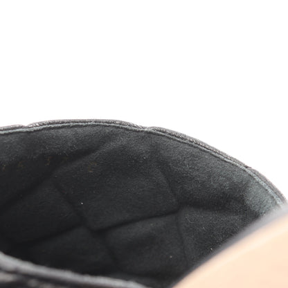 マトラッセ ウッドソール ミュール サンダル レザー ブラック シャネル シューズ CHANEL