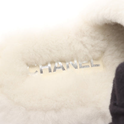 ココマーク ファー スライドサンダル ファー ホワイト シャネル シューズ CHANEL