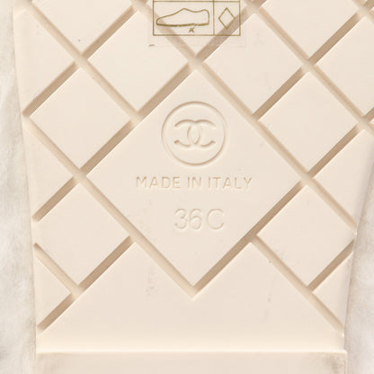 ココマーク ファー スライドサンダル ファー ホワイト シャネル シューズ CHANEL