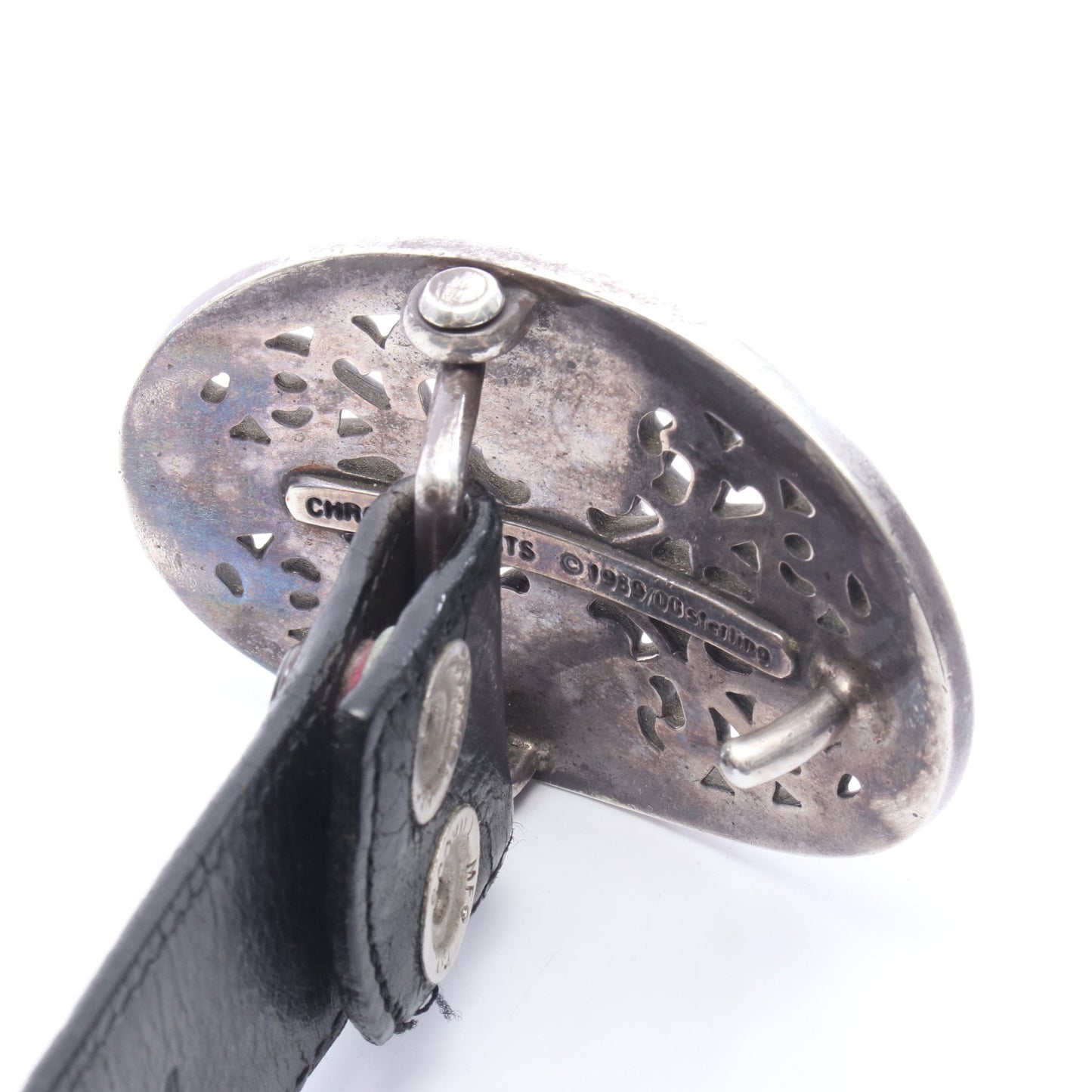 クラシックオーバルクロス シルバー金具 ベルト レザー ブラック クロムハーツ 財布・小物 Chrome Hearts