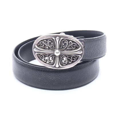 クラシックオーバルクロス シルバー金具 ベルト レザー ブラック クロムハーツ 財布・小物 Chrome Hearts