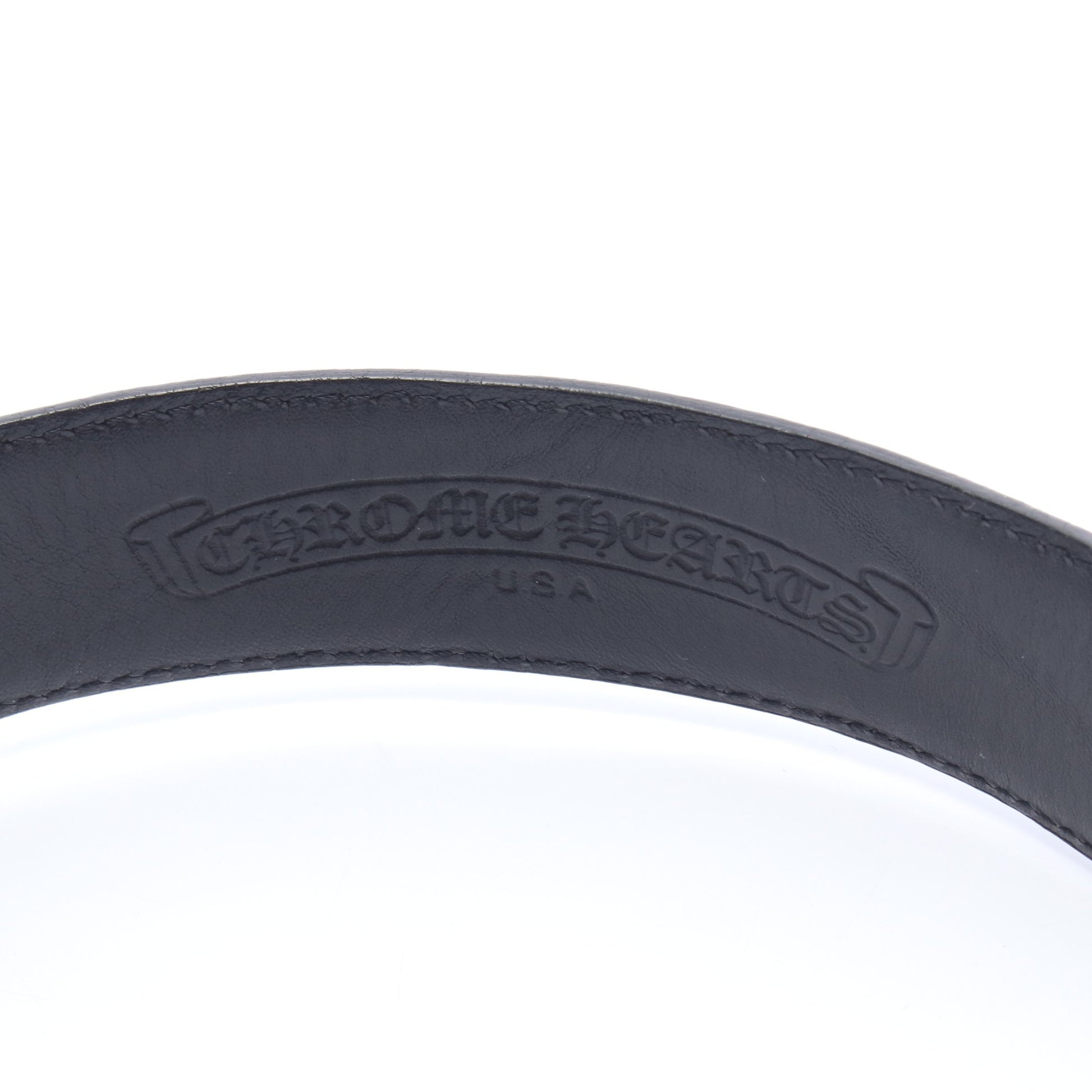 クラシックオーバルクロス シルバー金具 ベルト レザー ブラック クロムハーツ 財布・小物 Chrome Hearts