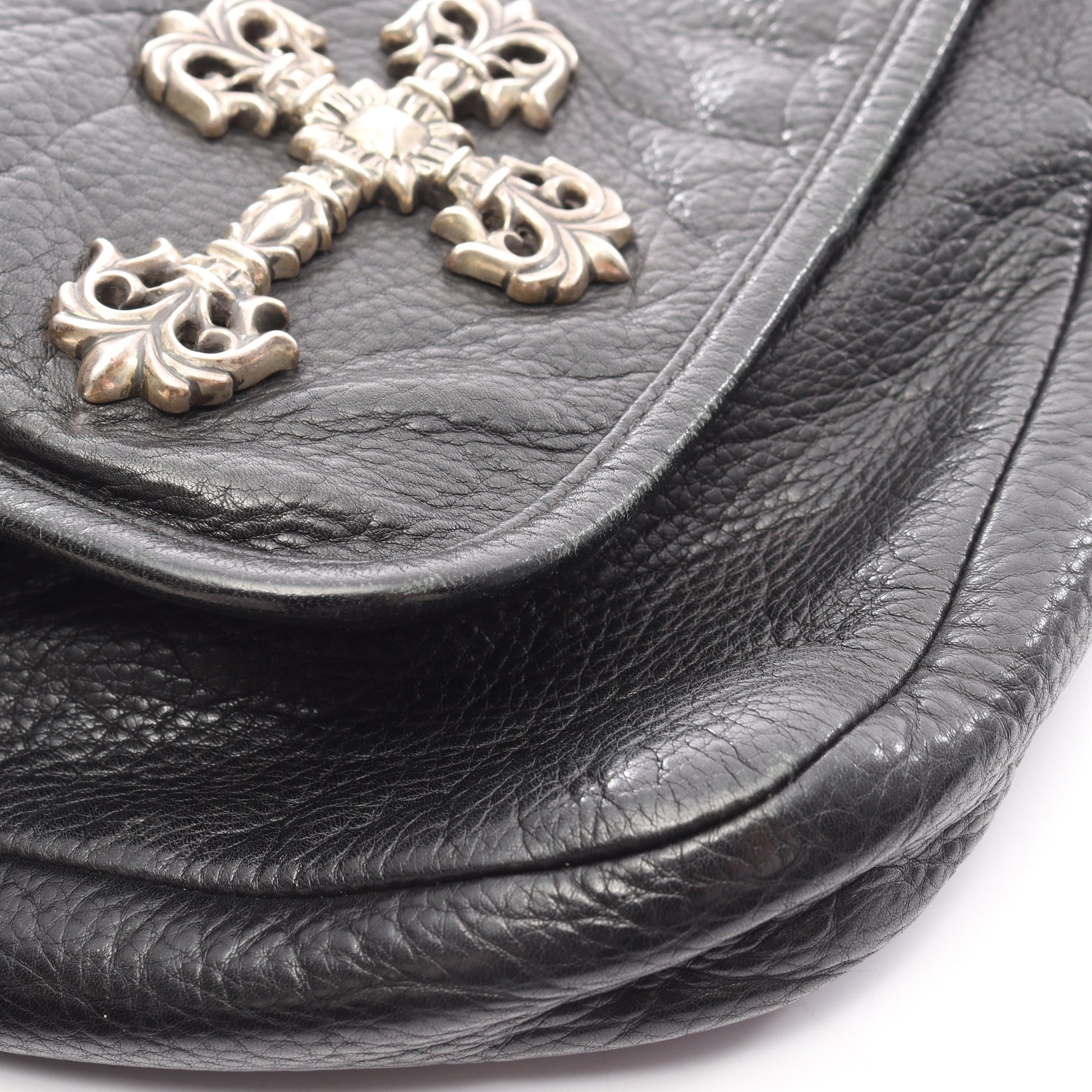 フィリグリークロス ショルダーバッグ レザー ブラック クロムハーツ バッグ Chrome Hearts