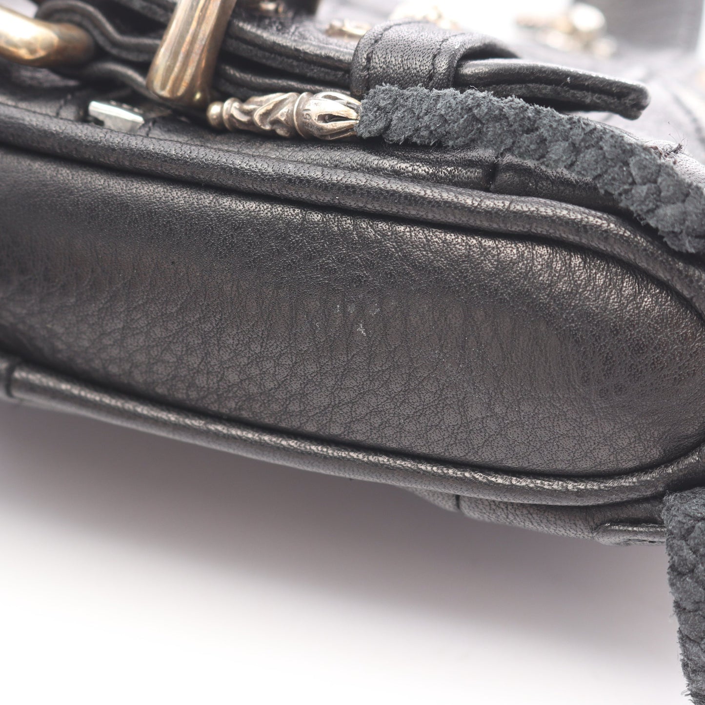 JJDean JJディーン ミニ ハンドバッグ レザー ブラック クロムハーツ バッグ Chrome Hearts