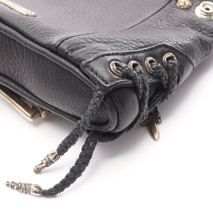 JJDean JJディーン ミニ ハンドバッグ レザー ブラック クロムハーツ バッグ Chrome Hearts