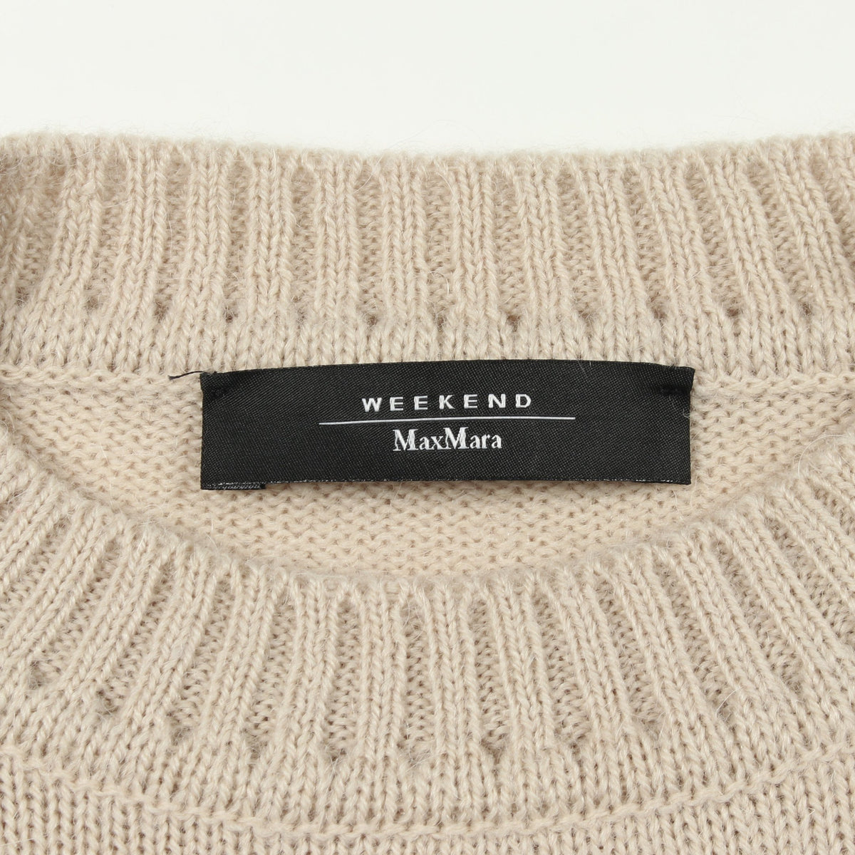 NITRA ニトラ ニット クルーネック 長袖 アルパカ ウール ベージュ ダークブラウン マックスマーラウィークエンド トップス Max Mara Weekend