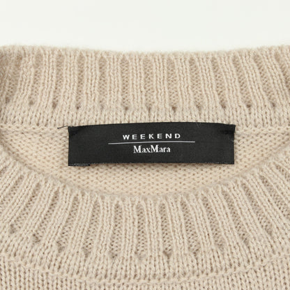 NITRA ニトラ ニット クルーネック 長袖 アルパカ ウール ベージュ ダークブラウン マックスマーラウィークエンド トップス Max Mara Weekend