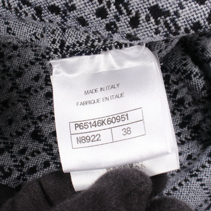 ココマーク ロゴ ニット ハーフジップ 総柄 ウール ブラック ネイビー ホワイト シャネル トップス CHANEL