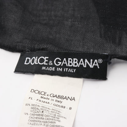 ストール ショール ドット フルーツ モダール カシミヤ ブラック マルチカラー ドルチェアンドガッバーナ 財布・小物 DOLCE&GABBANA