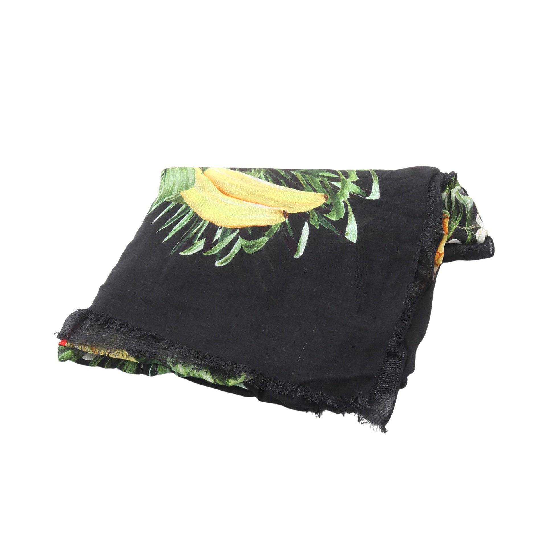 ストール ショール ドット フルーツ モダール カシミヤ ブラック マルチカラー ドルチェアンドガッバーナ 財布・小物 DOLCE&GABBANA
