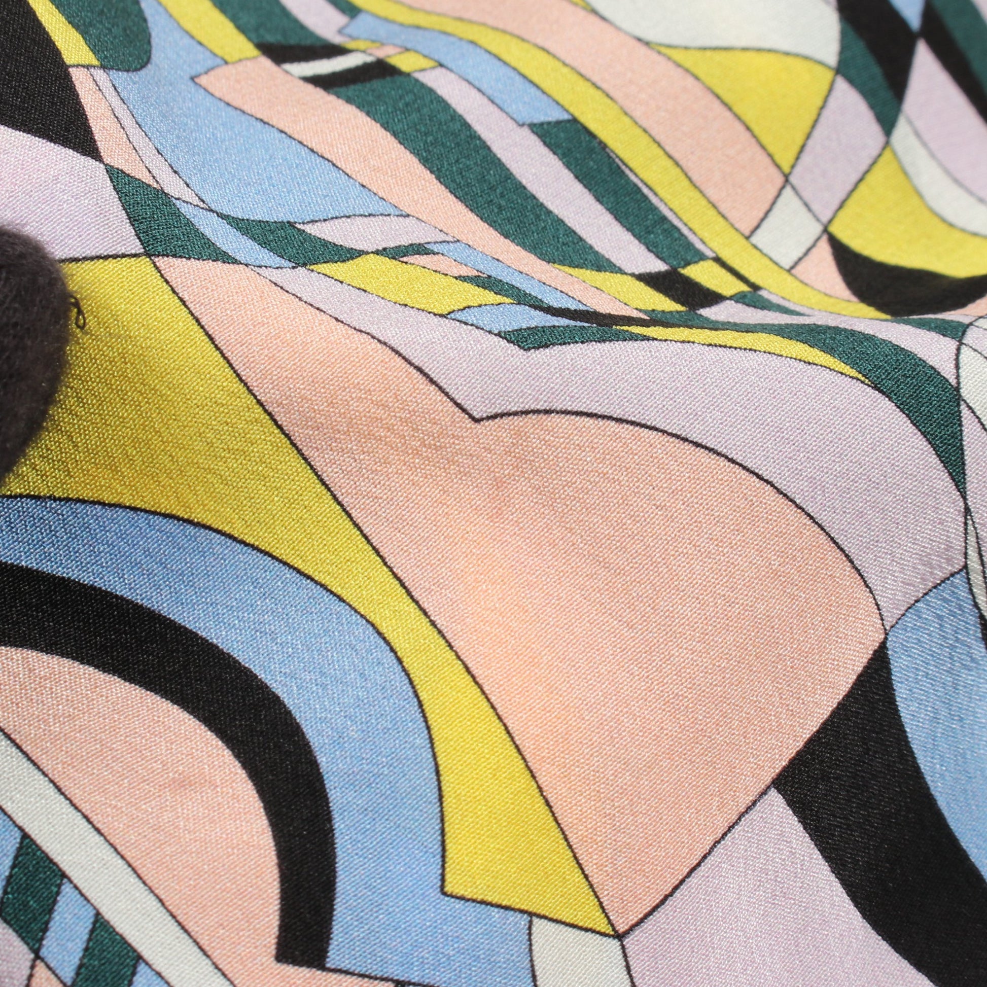ブラウス 長袖 フリル 総柄 シルク マルチカラー エミリオプッチ トップス EMILIO PUCCI