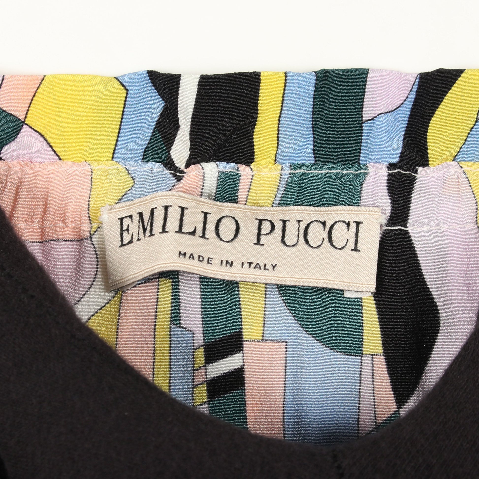 ブラウス 長袖 フリル 総柄 シルク マルチカラー エミリオプッチ トップス EMILIO PUCCI