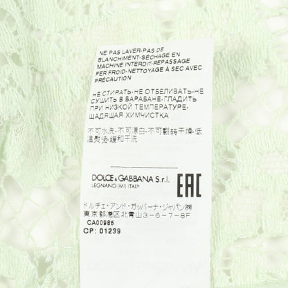 総レース シャツ コットン ライトグリーン ドルチェアンドガッバーナ トップス DOLCE&GABBANA