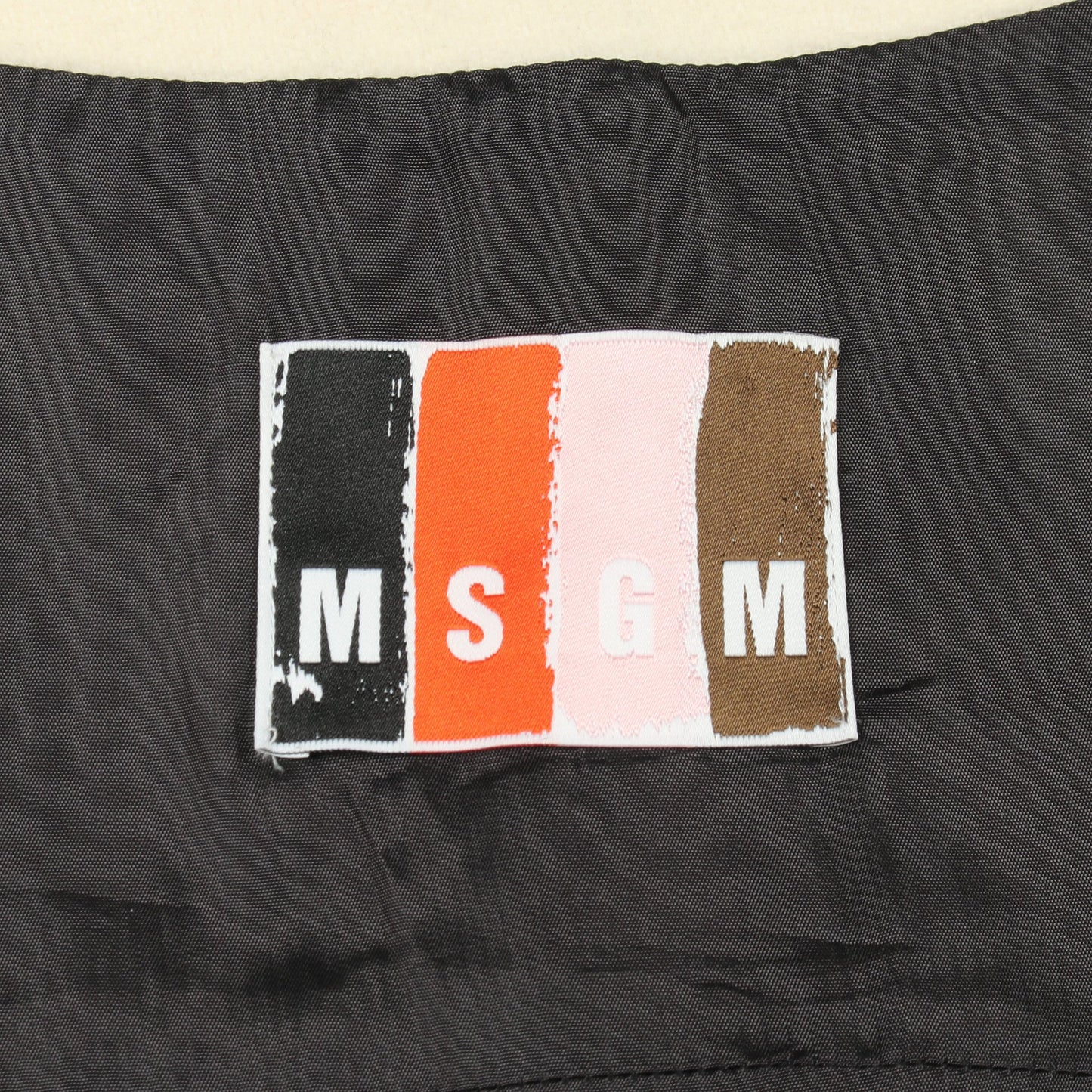コート ウール オフホワイト ブラック エムエスジーエム アウター MSGM
