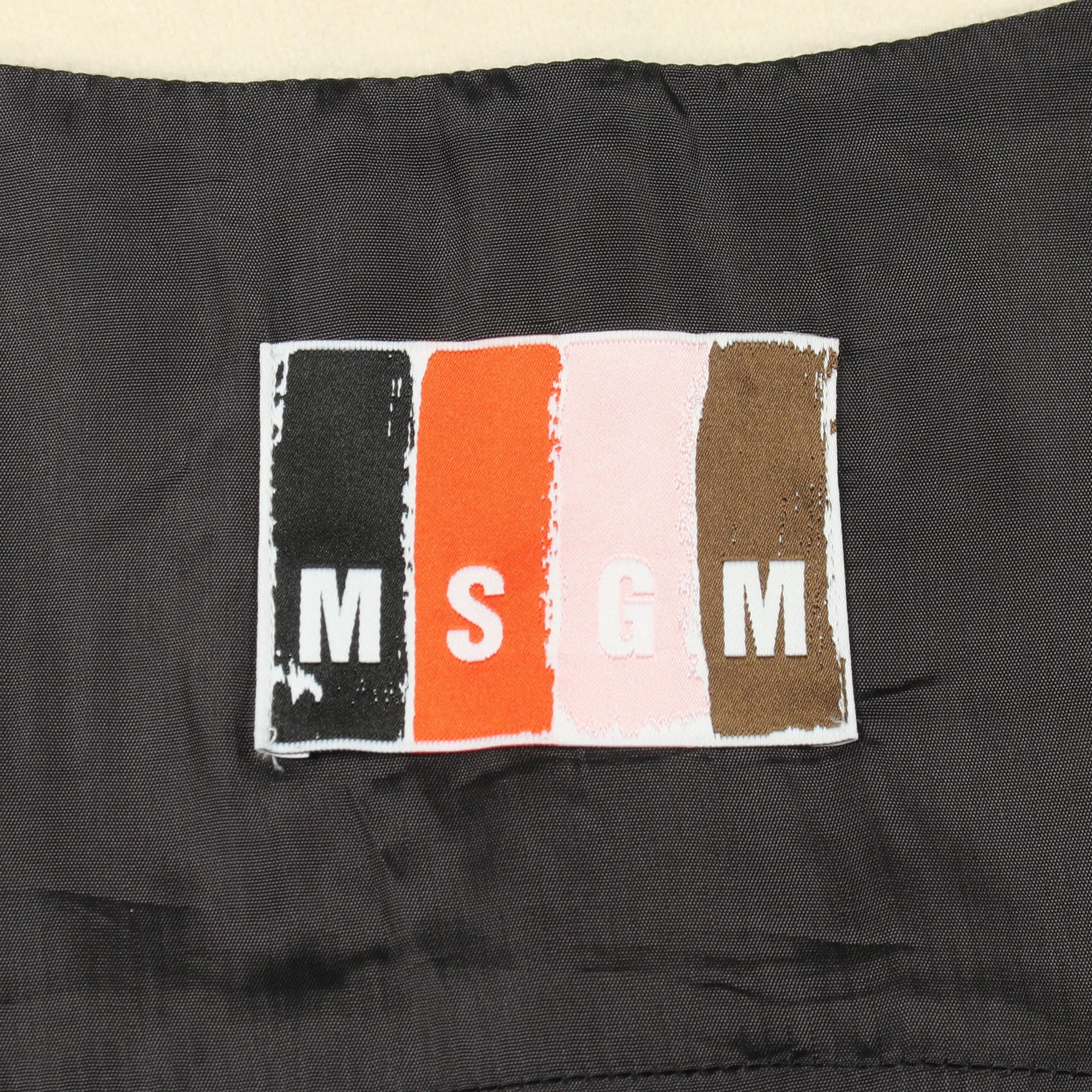 コート ウール オフホワイト ブラック エムエスジーエム アウター MSGM
