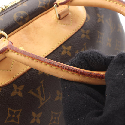 ドーヴィル ボーリングヴァニティ モノグラム ハンドバッグ PVC レザー ブラウン ルイヴィトン バッグ LOUIS VUITTON