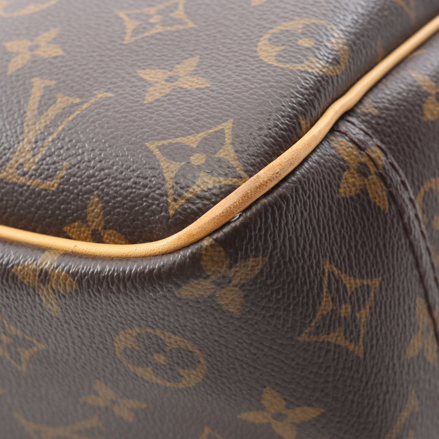 ドーヴィル ボーリングヴァニティ モノグラム ハンドバッグ PVC レザー ブラウン ルイヴィトン バッグ LOUIS VUITTON