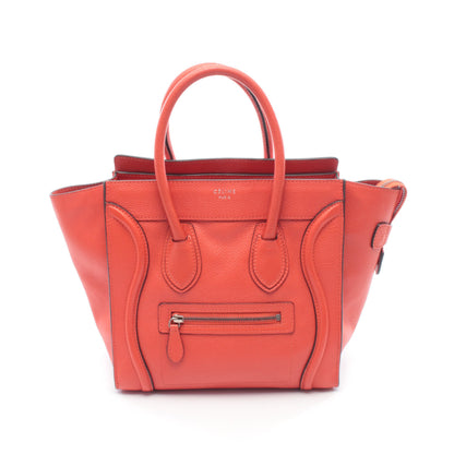 ラゲージ マイクロショッパー ハンドバッグ トートバッグ レザー オレンジレッド セリーヌ バッグ CELINE