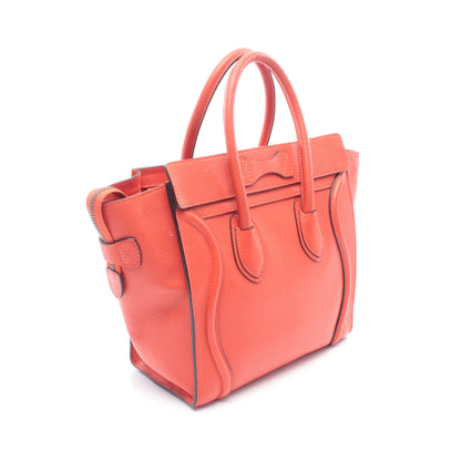 ラゲージ マイクロショッパー ハンドバッグ トートバッグ レザー オレンジレッド セリーヌ バッグ CELINE