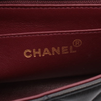 マトラッセ ダイアナフラップ チェーンショルダーバッグ ラムスキン ブラック ゴールド金具 シャネル バッグ CHANEL