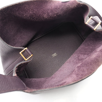 ピコタンロックMM レザン ハンドバッグ トリヨンクレマンス ダークパープル ゴールド金具 D刻印 エルメス バッグ HERMES