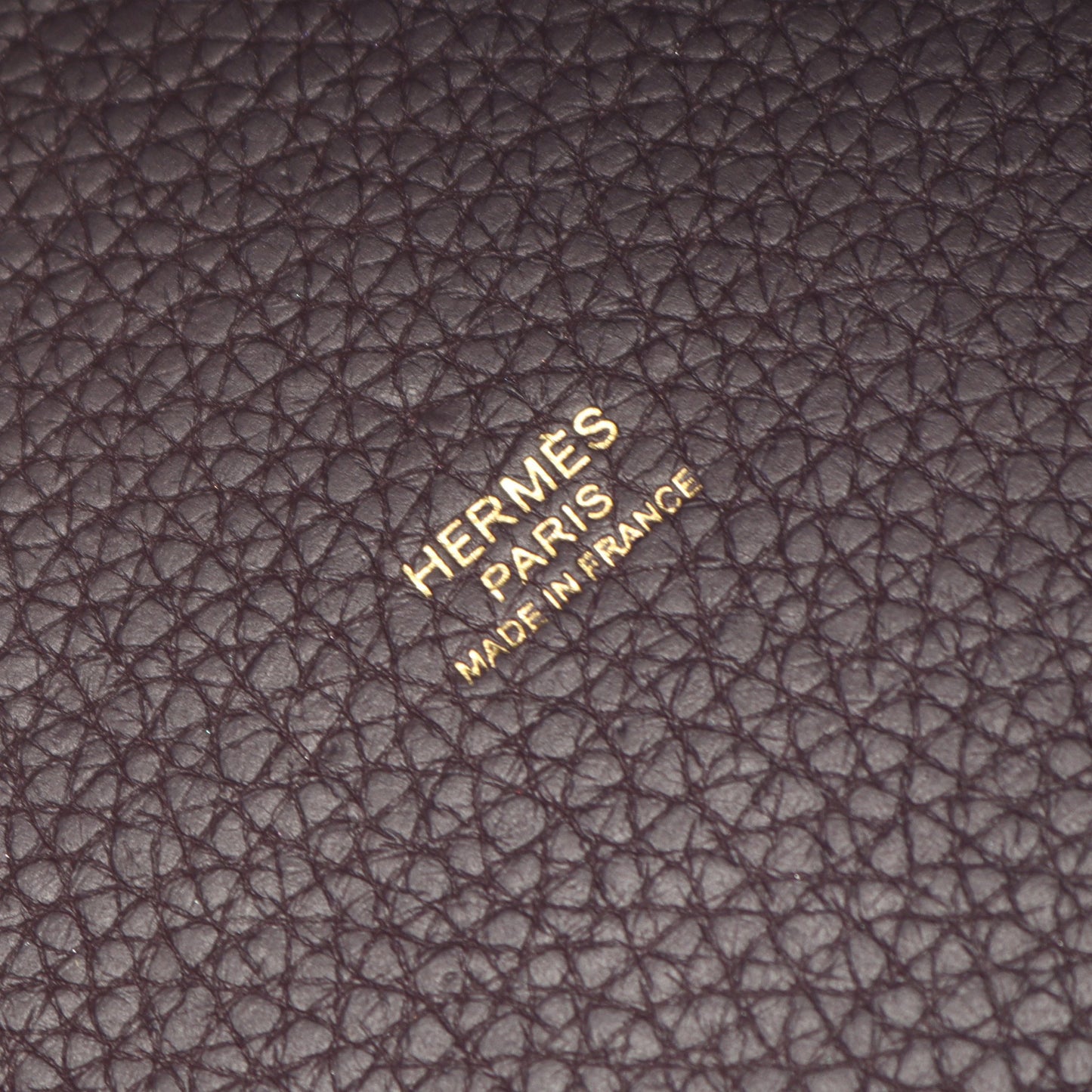 ピコタンロックMM レザン ハンドバッグ トリヨンクレマンス ダークパープル ゴールド金具 D刻印 エルメス バッグ HERMES
