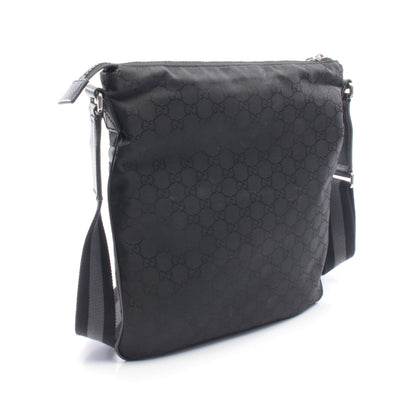 GG柄 ショルダーバッグ ナイロンキャンバス レザー ブラック グッチ バッグ GUCCI