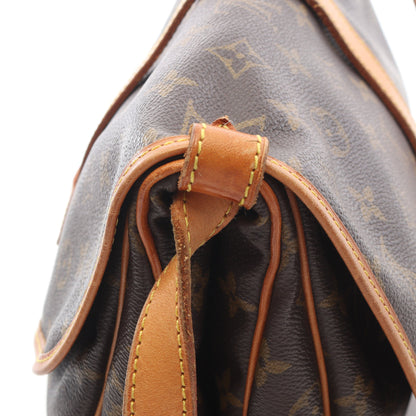 ソミュール30 モノグラム ショルダーバッグ PVC レザー ブラウン ルイヴィトン バッグ LOUIS VUITTON