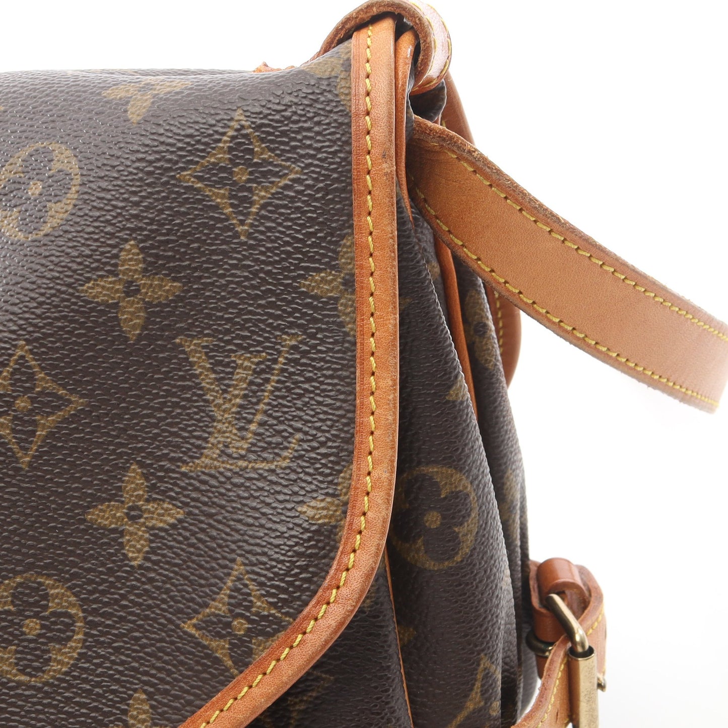 ソミュール30 モノグラム ショルダーバッグ PVC レザー ブラウン ルイヴィトン バッグ LOUIS VUITTON