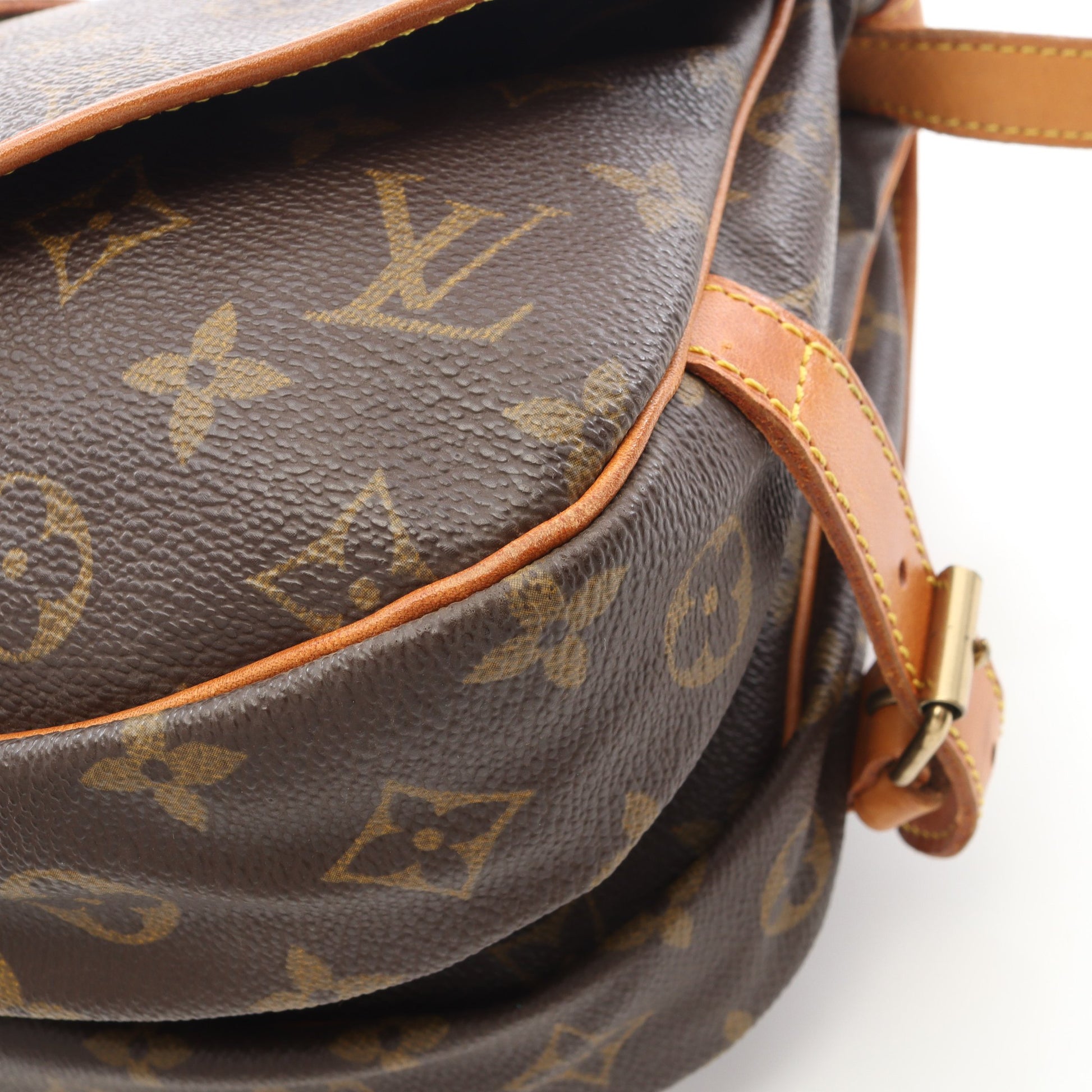 ソミュール30 モノグラム ショルダーバッグ PVC レザー ブラウン ルイヴィトン バッグ LOUIS VUITTON