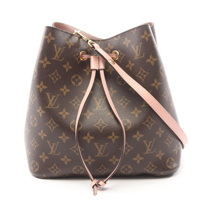 ネオノエ モノグラム ローズプードル ショルダーバッグ PVC レザー ブラウン ライトピンク ルイヴィトン バッグ LOUIS VUITTON