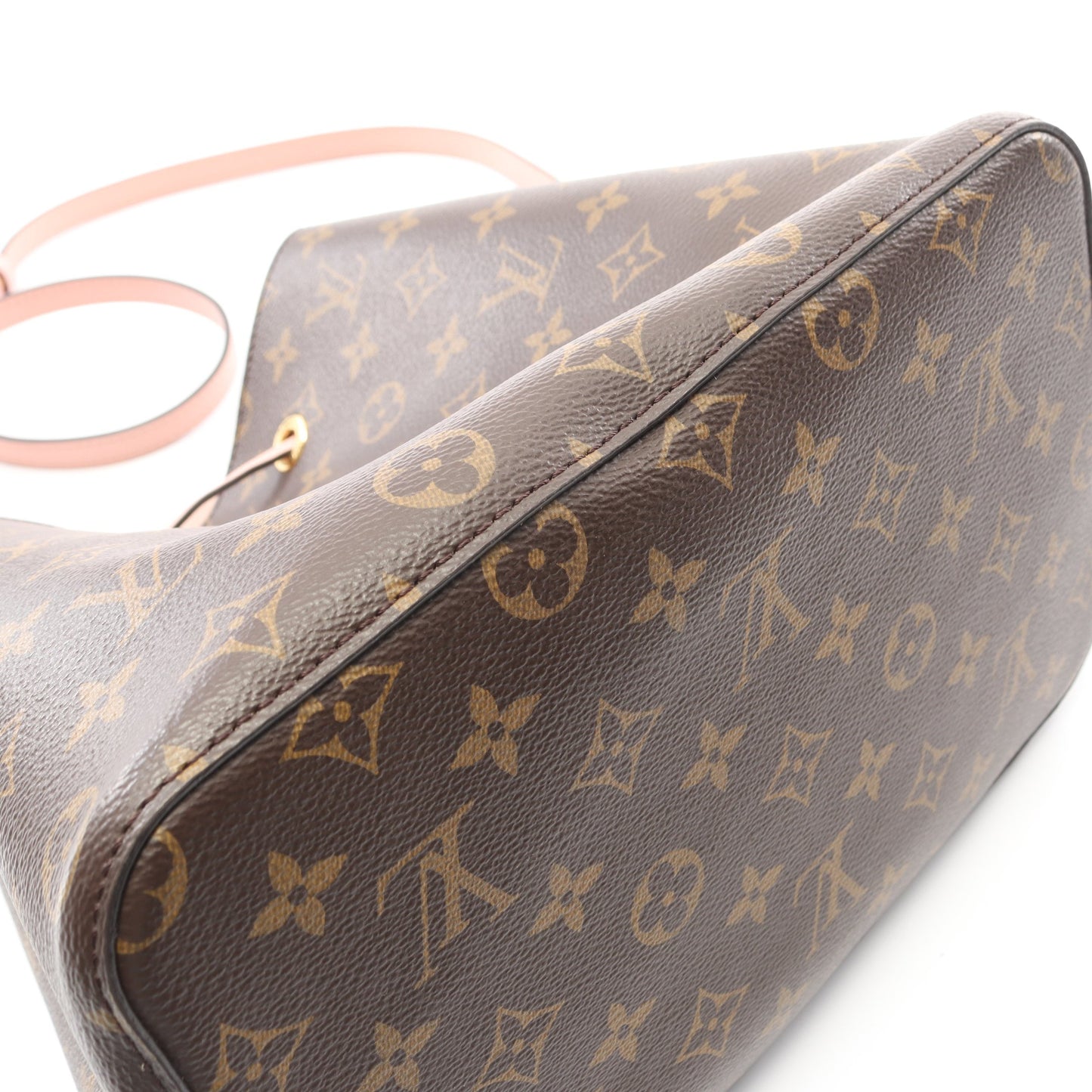 ネオノエ モノグラム ローズプードル ショルダーバッグ PVC レザー ブラウン ライトピンク ルイヴィトン バッグ LOUIS VUITTON