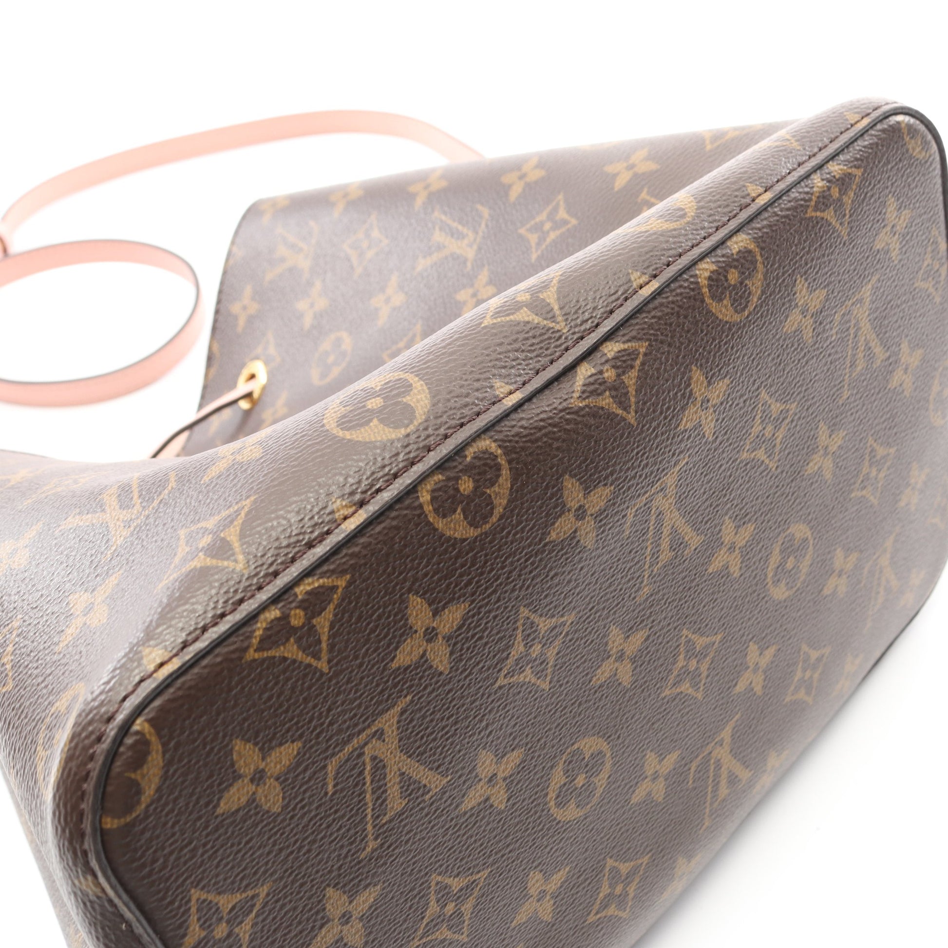 ネオノエ モノグラム ローズプードル ショルダーバッグ PVC レザー ブラウン ライトピンク ルイヴィトン バッグ LOUIS VUITTON