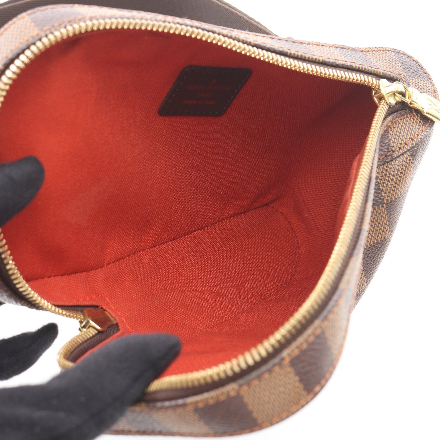 ジェロニモス ダミエエベヌ ボディバッグ PVC ブラウン ルイヴィトン バッグ LOUIS VUITTON