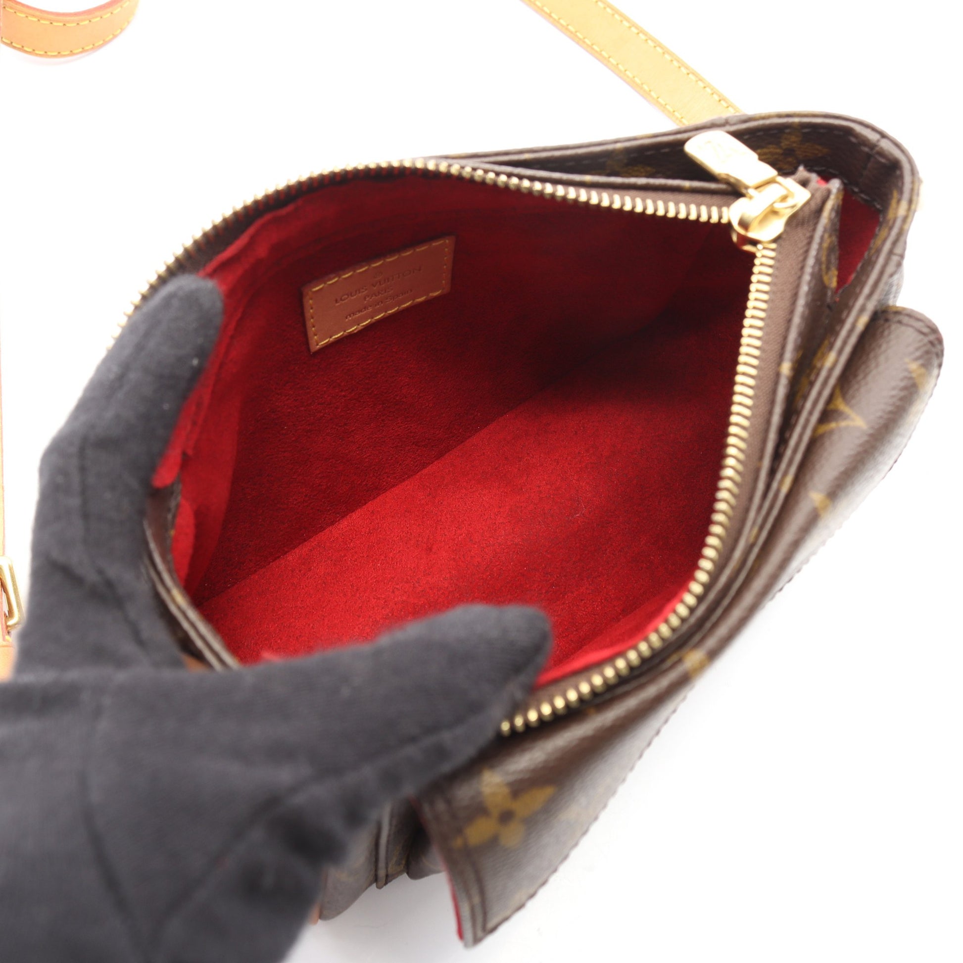 ヴィバシテPM モノグラム ショルダーバッグ PVC レザー ブラウン ルイヴィトン バッグ LOUIS VUITTON